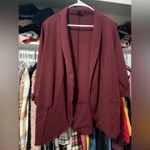Elegant Burgundy Blazer